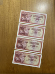 Jugoslavija 100 dinara 1.8.1965,12.8.1978,4.11.1981,16.5.86 UNC kvalit