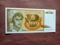 Jugoslavija 100 dinara 1990 UNC..