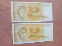 Jugoslavija 1000000 Dinara 1989 UNC..broj za brojem..