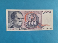 Jugoslavija 5 000 Dinara 1985 UNC
