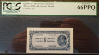 JUGOSLAVIJA 5 DINARA 1944 PCGS 66 PPQ GEM UNC