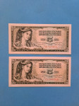 Jugoslavija 5 Dinara 1968 oba tipa UNC