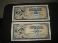 Jugoslavija 50 dinara 1968.UNC (2 kom)