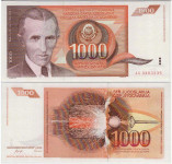 JUGOSLAVIJA YUGOSLAVIA 1 000 DINARA 1990 UNC