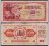 JUGOSLAVIJA YUGOSLAVIA 100 DINARA 1965 c