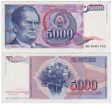 JUGOSLAVIJA YUGOSLAVIA 5 000 DINARA 1985 A AD