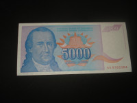 Jugoslavija / Yugoslavia 5000 dinara 1994.UNC