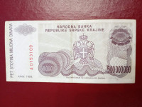 Knin, 1993. 500 000 000 d