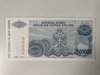 Knin RSK 500000 dinara UNC