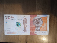 Kolumbija 20 000 pesosa