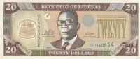 LIBERIA 20 DOLLARS 2011 G