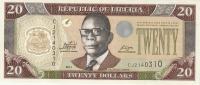 LIBERIA 20 DOLLARS 2011