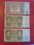 Lot od 3 novčanice!! 2 novčanice od 10 kuna i 50 kuna iz 1941 godine!!