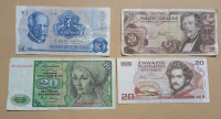 Lot 4 novčanice - Njemačka,Norveška,Austrija