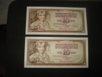 Lot Jugoslavija 10 dinara 1978. i 1981.UNC