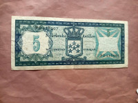 Nizozemski Antili 5 guldena 1972..