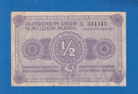 NJEMAČKA REICH 1/2  MILLION   MARK 1923   334343 - 4132