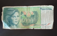 Novčanica od 50000 dinara 1988