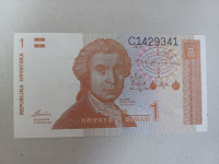 Novčanica 1 hrvatski dinar