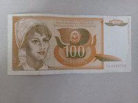 Novčanica 100 dinara (Jugoslavija 1990.)