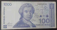 Novčanica 1000 HRD (hrvatskih dinara)