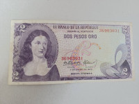 Novčanica 2 pesos oro (Kolumbija 1973.)
