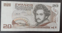 Novčanica 20 šilinga (Austrija 1986.)