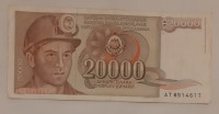 Novčanica 20000 dinara (Jugoslavija 1987.)