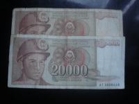 novčanica 20000 dinara--Jugoslavija iz 80--ih godina vidi slike!
