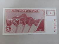 Novčanica 5 tolara (Slovenija 1991.)
