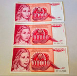 NOVČANICA - LOT 3 kom - ⚡100 000 DINARA⚡- 100000 dinara