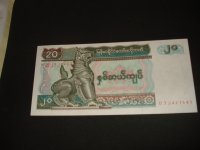 Novčanica Mijanmar / Myanmar 20 kyats 1994.UNC