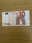 Novčanica 10 eura serije X tiskane 2002 godine u Njemačkoj
