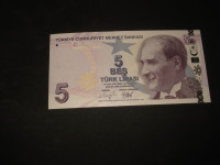 Turska Turkey 5 lira 2009.UNC (1 kom)