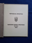 NOVČANICE u mapi. KUNE-SPECIMEN. 31.10.1993 g. A.UNC. 9 kom. Mob