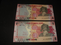 Novčanice Sierra Leone 1 leone 2022.UNC (2 kom)