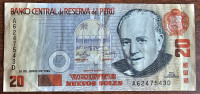 PERU- 20 NUEVOS SOLES 1992., ULTRA RIJETKO!