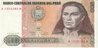 PERU 500 INTIS 1987