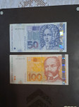 Prodajem zamjenske novcanice od 50 i 100 kuna, cijena 12 eura