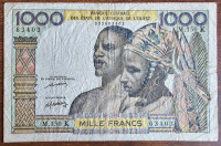 SENEGAL- 1000 FRANCS 1977.