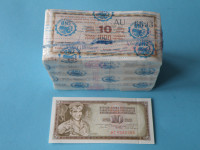 SFRJ, bankovni paket  od 1000 komada novčanica 10DIN-1981