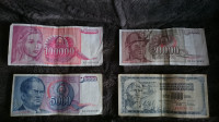 SFRJ KOLEKCIJA 9 RAZLIČITIH NOVČANICA