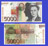 Slovenia 5000 Tolarjev 1993