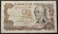 SPAIN- 100 PESETAS 1970.