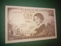 Španjolska 100 peseta 1965 UNC..