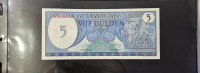 SURINAME 5 GULDEN 1982 UNC Novčanica