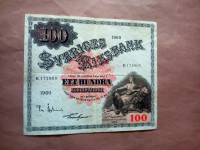 Švedska 100 kronor 1960..