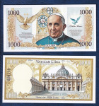 VATICAN 1000 LIRE  2024 UNC