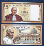 VATICAN 5  LIRE 2024 UNC