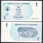 ZIMBABWE - 1 DOLLAR - 2007 - UNC